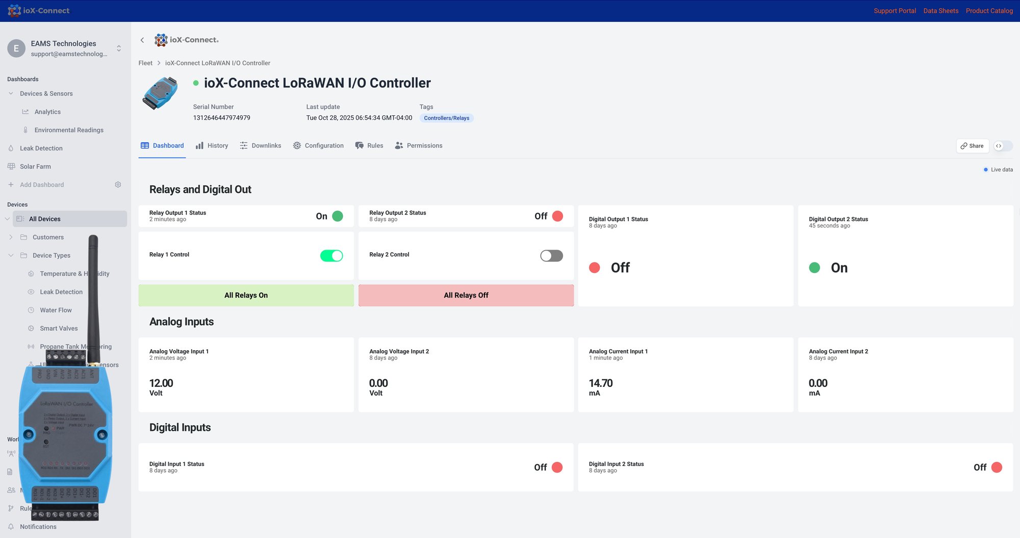 LoRaWAN I/O Controller | Remote Monitoring & Automation | ioX-Connect