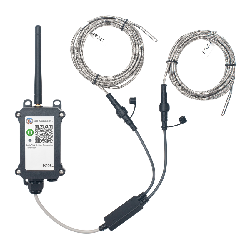 LoRaWAN HL Duel Temperature Transmitter with Probes_NBG-1