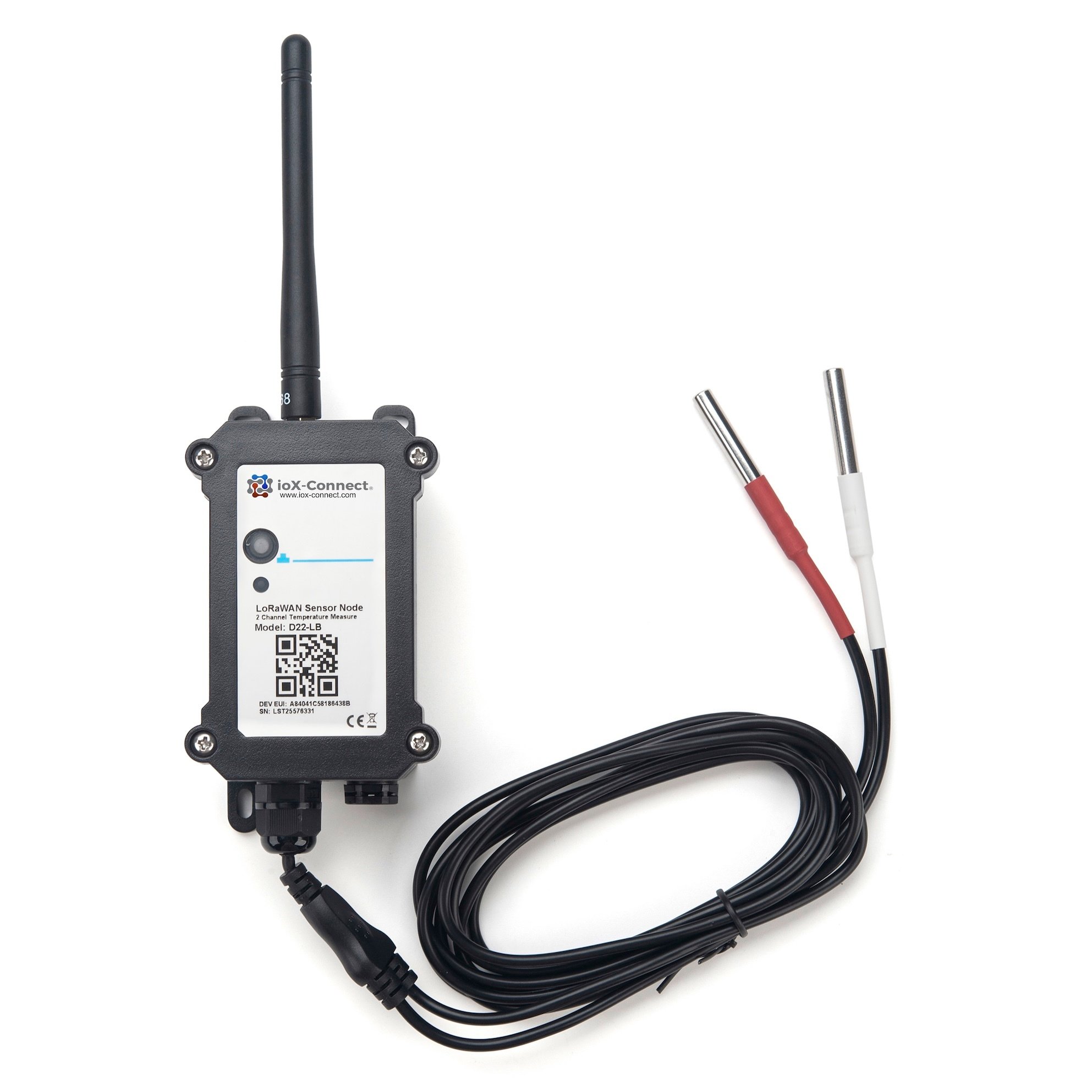 LoRaWAN industrial temperature sensor with multi-probe configuration