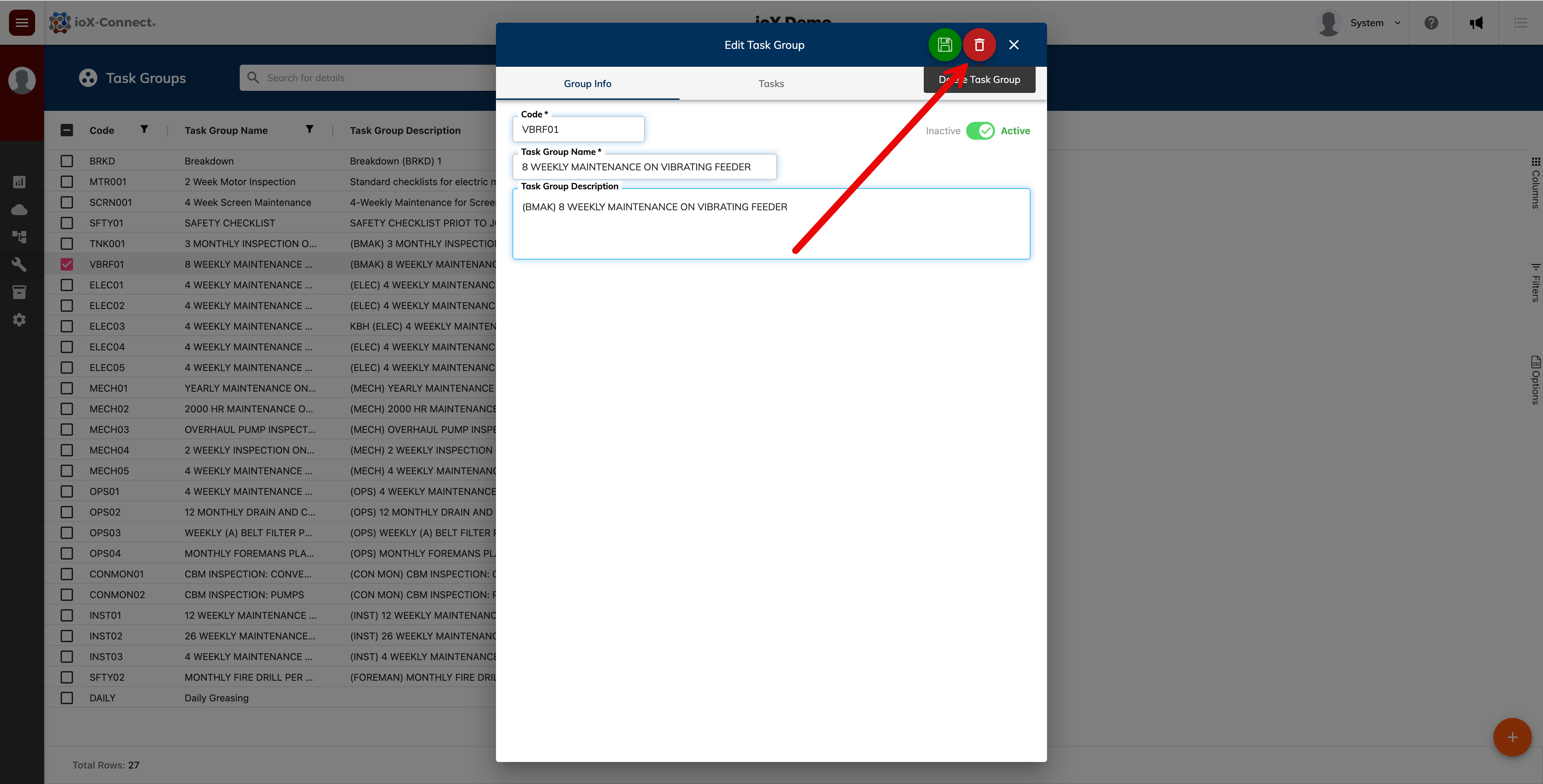 CMMS Maintenance Tasks