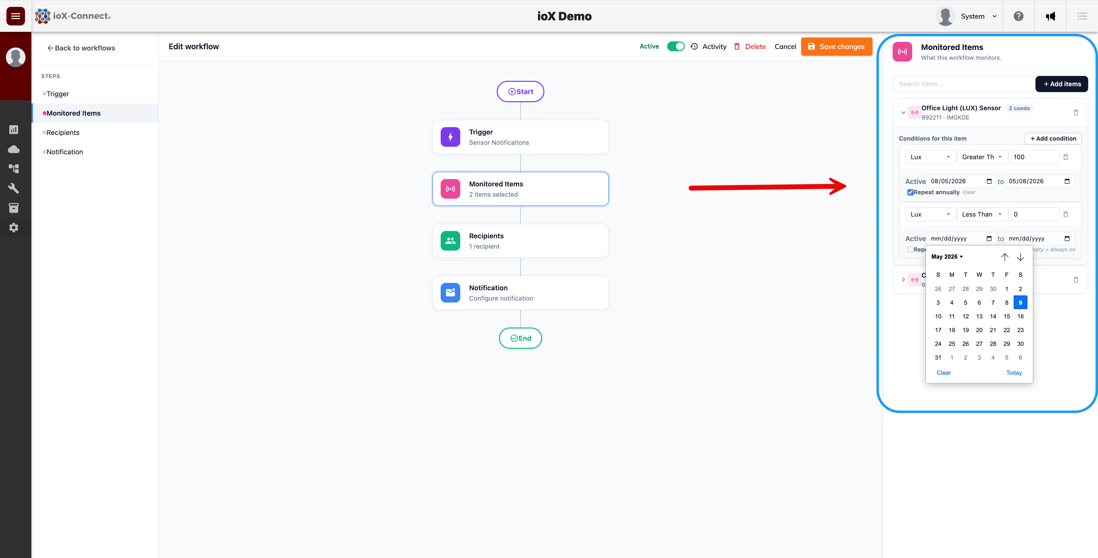 IoT Platform Conditional Notifications