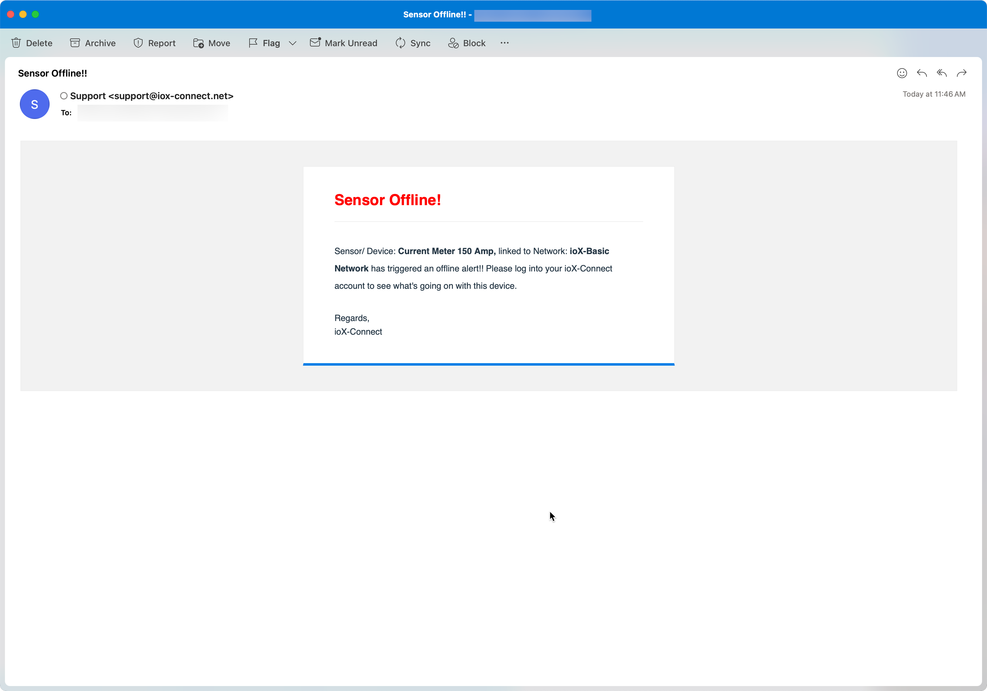 Sensor Alarms & Notifications