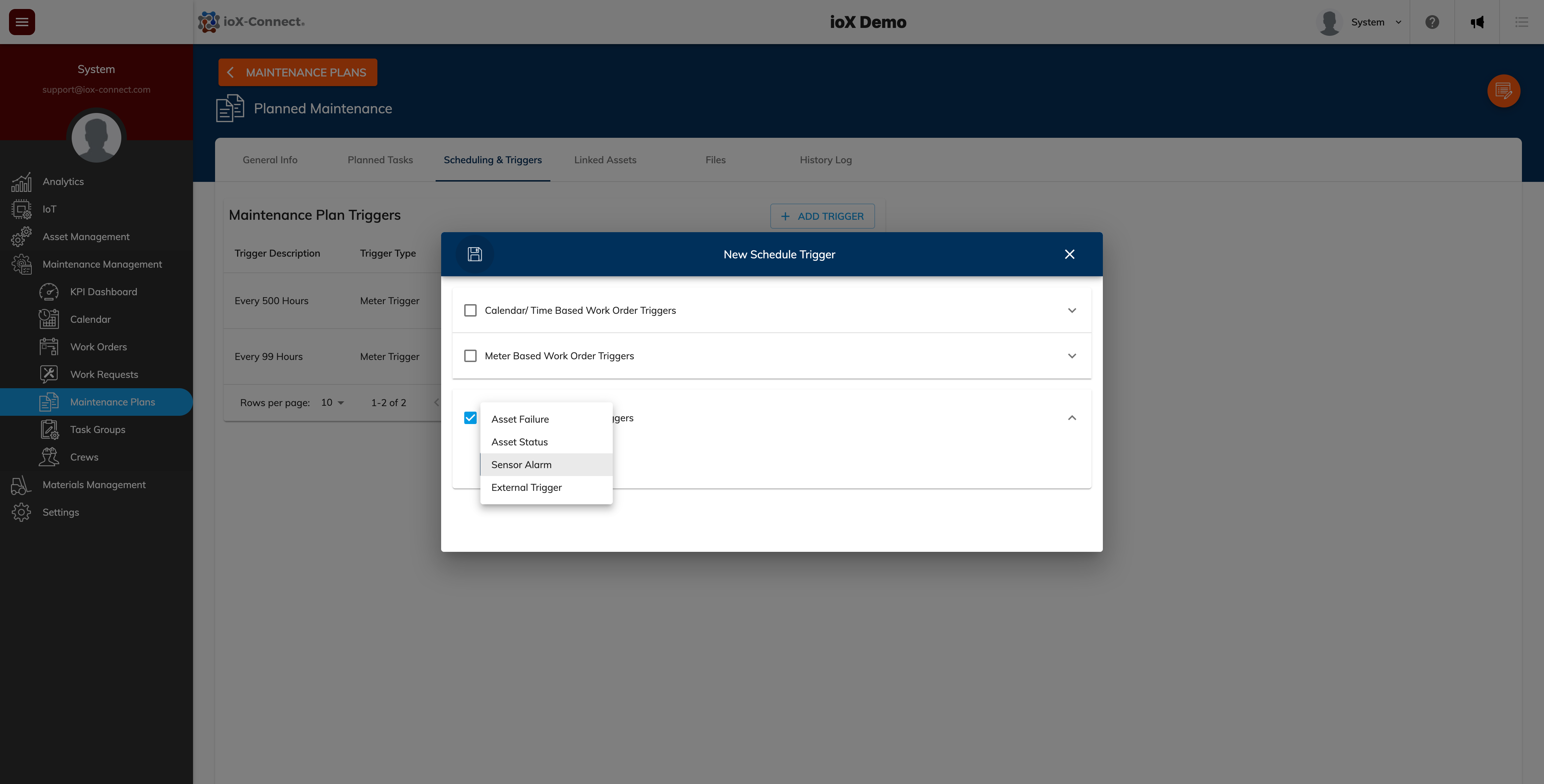sensor-based maintenance, automated maintenance scheduling, IoT CMMS integration