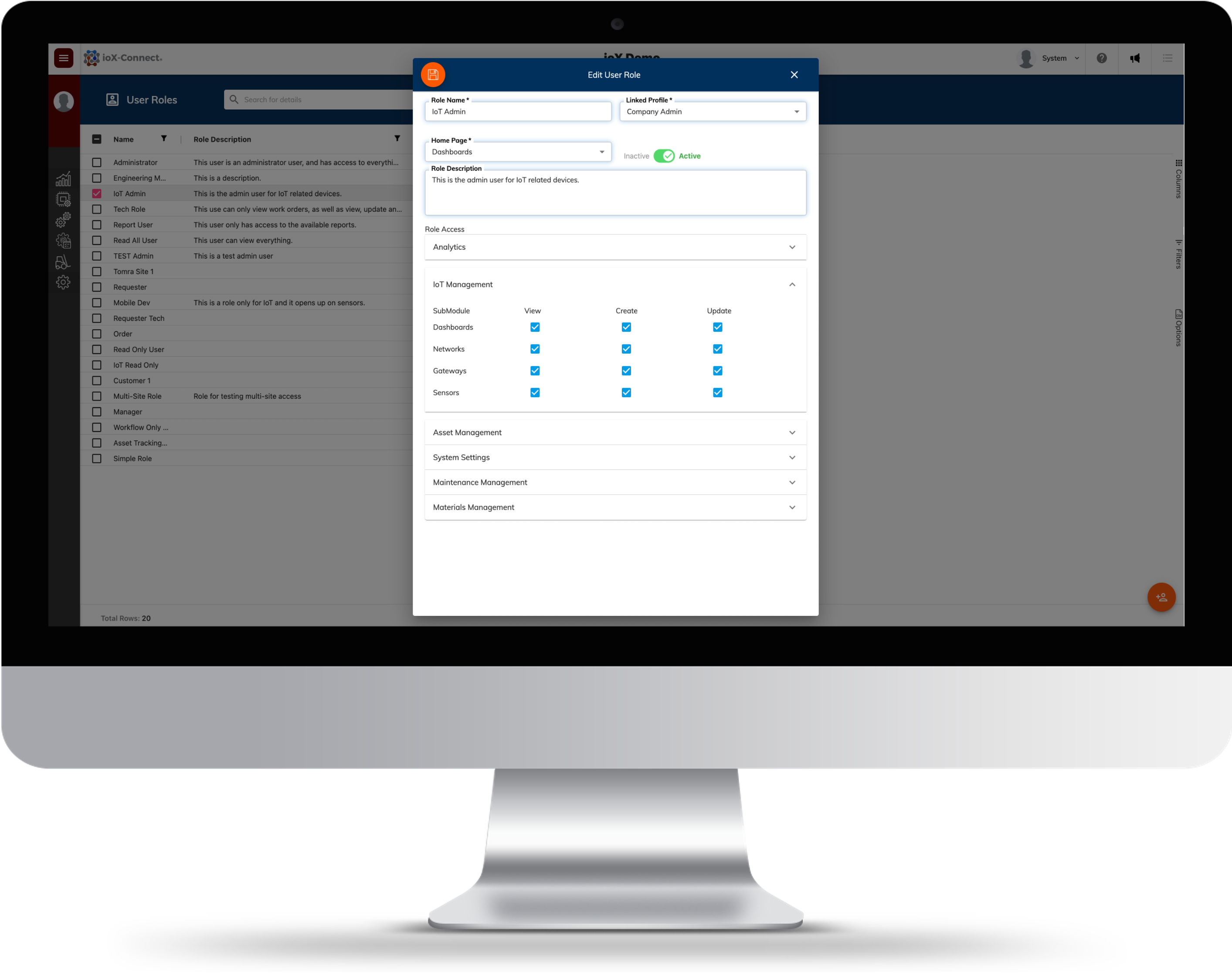 Owner Interface Manager IoX-Connect User & Client Management | Secure IoT Access Control